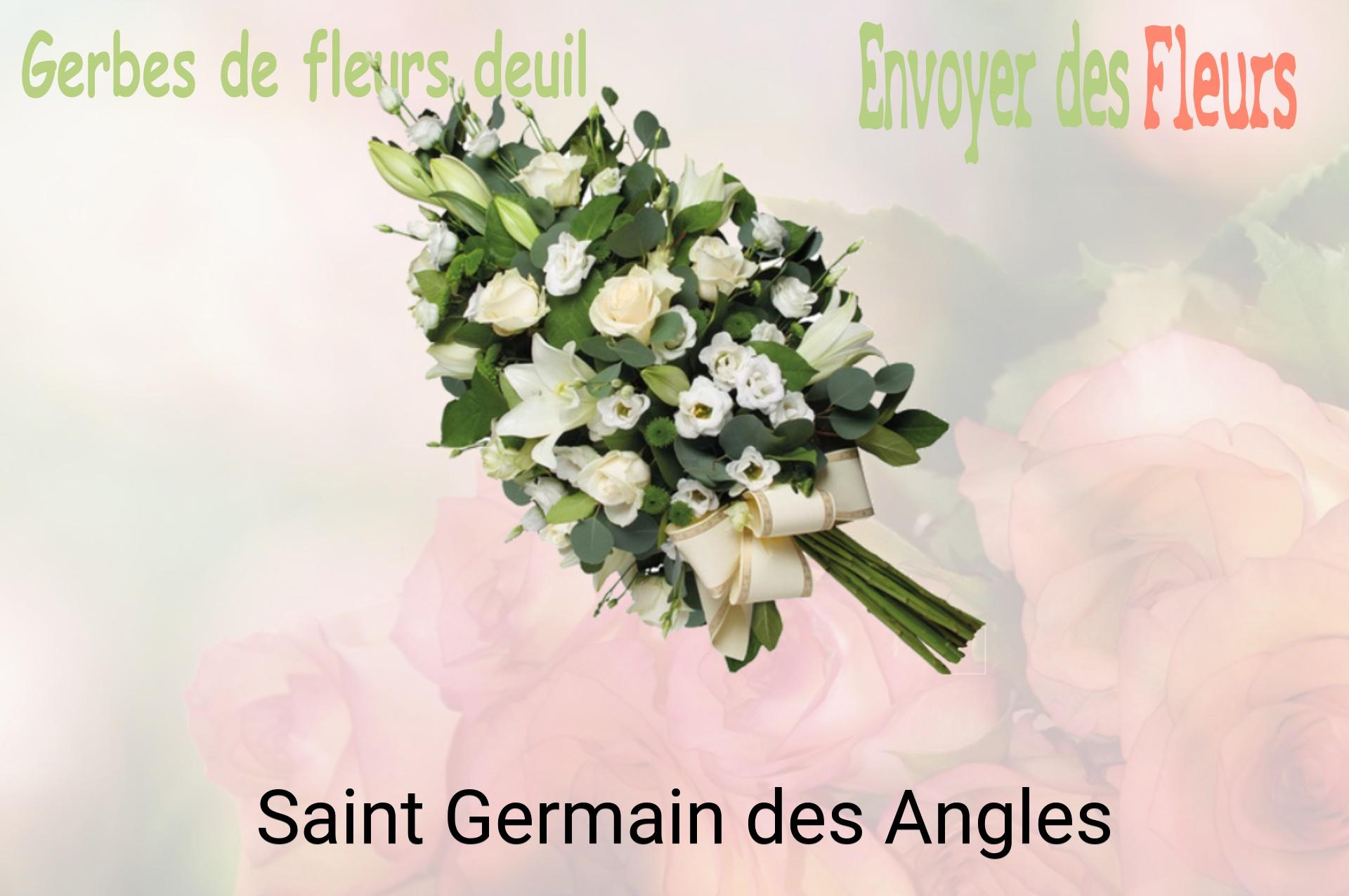 Gerbe de fleurs de deuil livrée à Saint-Germain-des-Angles